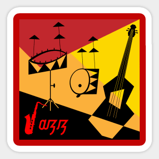 retro jazz Sticker